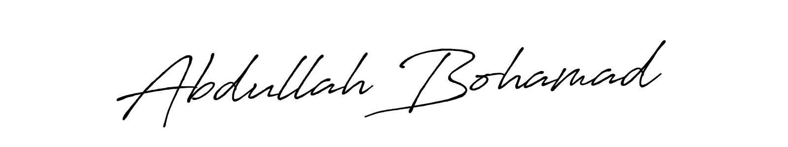 Design your own signature with our free online signature maker. With this signature software, you can create a handwritten (Antro_Vectra_Bolder) signature for name Abdullah Bohamad. Abdullah Bohamad signature style 7 images and pictures png