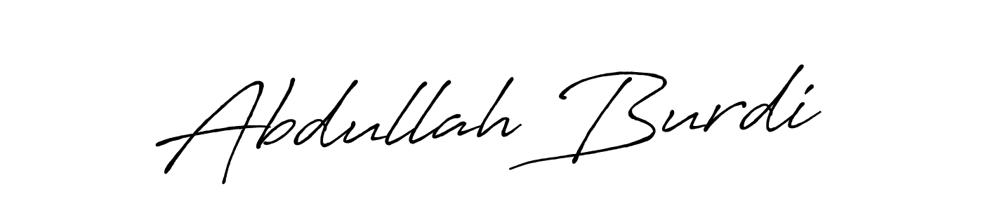 Use a signature maker to create a handwritten signature online. With this signature software, you can design (Antro_Vectra_Bolder) your own signature for name Abdullah Burdi. Abdullah Burdi signature style 7 images and pictures png