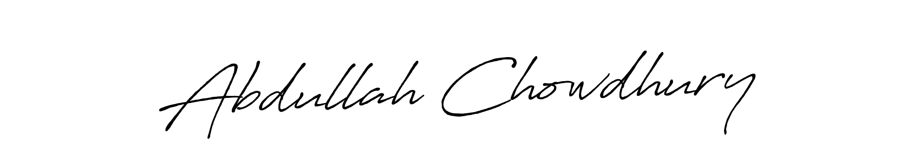 Use a signature maker to create a handwritten signature online. With this signature software, you can design (Antro_Vectra_Bolder) your own signature for name Abdullah Chowdhury. Abdullah Chowdhury signature style 7 images and pictures png
