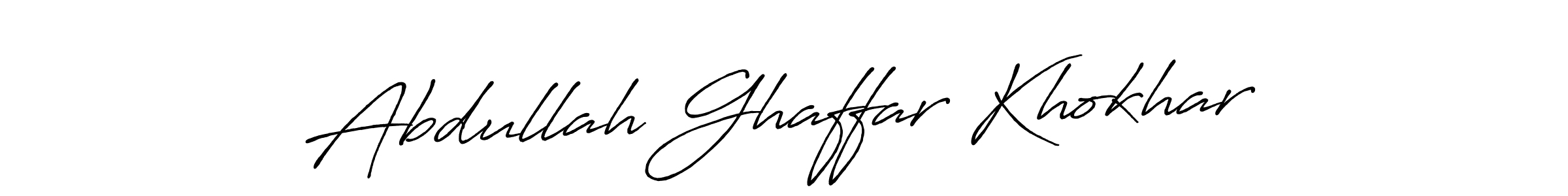 This is the best signature style for the Abdullah Ghaffar Khokhar name. Also you like these signature font (Antro_Vectra_Bolder). Mix name signature. Abdullah Ghaffar Khokhar signature style 7 images and pictures png