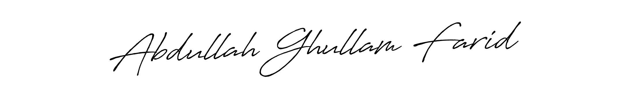 Design your own signature with our free online signature maker. With this signature software, you can create a handwritten (Antro_Vectra_Bolder) signature for name Abdullah Ghullam Farid. Abdullah Ghullam Farid signature style 7 images and pictures png