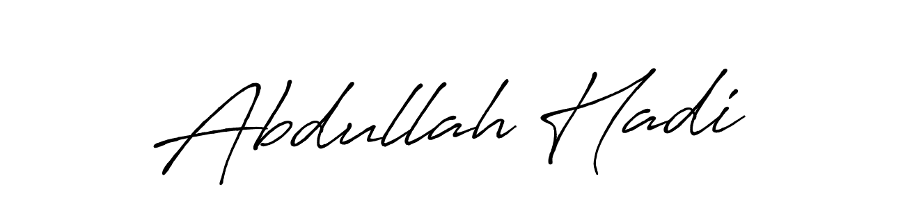 Create a beautiful signature design for name Abdullah Hadi. With this signature (Antro_Vectra_Bolder) fonts, you can make a handwritten signature for free. Abdullah Hadi signature style 7 images and pictures png