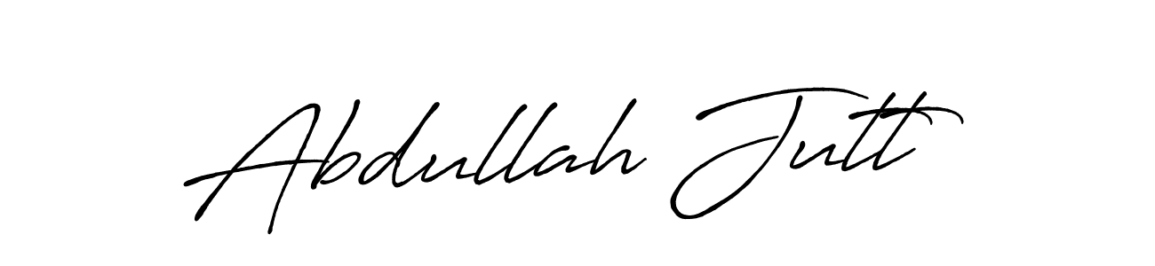 Design your own signature with our free online signature maker. With this signature software, you can create a handwritten (Antro_Vectra_Bolder) signature for name Abdullah Jutt. Abdullah Jutt signature style 7 images and pictures png