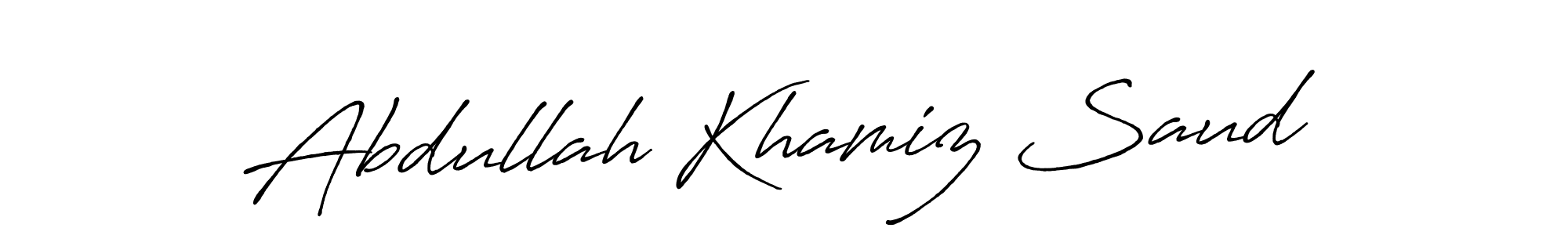 This is the best signature style for the Abdullah Khamiz Saud name. Also you like these signature font (Antro_Vectra_Bolder). Mix name signature. Abdullah Khamiz Saud signature style 7 images and pictures png