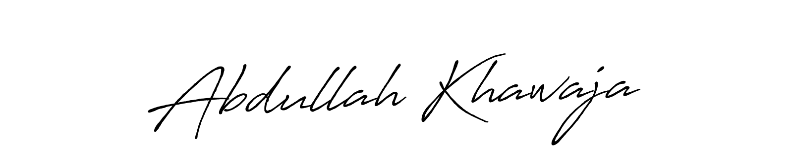 Create a beautiful signature design for name Abdullah Khawaja. With this signature (Antro_Vectra_Bolder) fonts, you can make a handwritten signature for free. Abdullah Khawaja signature style 7 images and pictures png