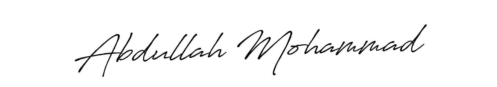 Design your own signature with our free online signature maker. With this signature software, you can create a handwritten (Antro_Vectra_Bolder) signature for name Abdullah Mohammad. Abdullah Mohammad signature style 7 images and pictures png