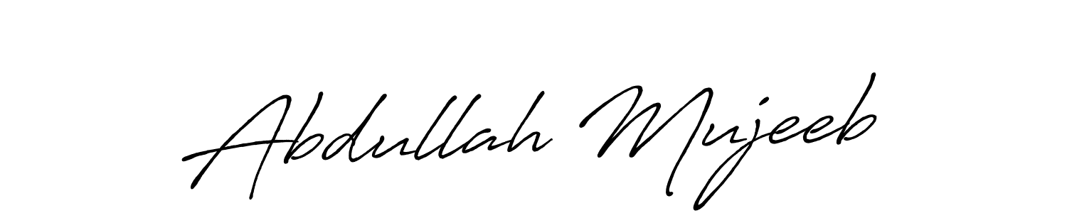 The best way (Antro_Vectra_Bolder) to make a short signature is to pick only two or three words in your name. The name Abdullah Mujeeb include a total of six letters. For converting this name. Abdullah Mujeeb signature style 7 images and pictures png