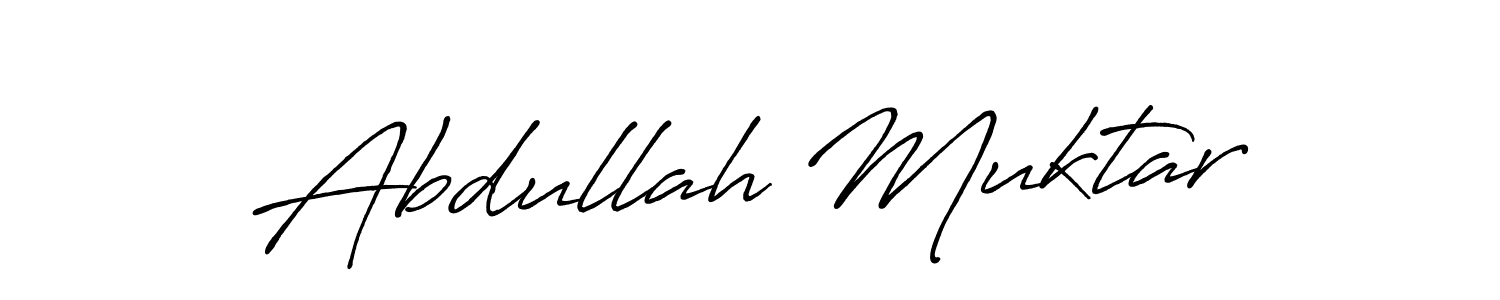 The best way (Antro_Vectra_Bolder) to make a short signature is to pick only two or three words in your name. The name Abdullah Muktar include a total of six letters. For converting this name. Abdullah Muktar signature style 7 images and pictures png