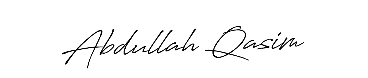 Design your own signature with our free online signature maker. With this signature software, you can create a handwritten (Antro_Vectra_Bolder) signature for name Abdullah Qasim. Abdullah Qasim signature style 7 images and pictures png