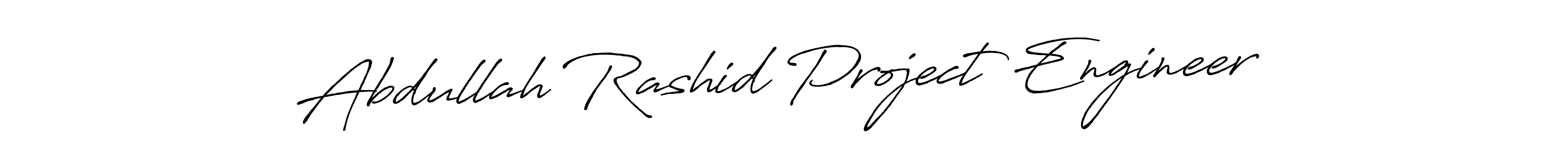 Create a beautiful signature design for name Abdullah Rashid Project Engineer. With this signature (Antro_Vectra_Bolder) fonts, you can make a handwritten signature for free. Abdullah Rashid Project Engineer signature style 7 images and pictures png