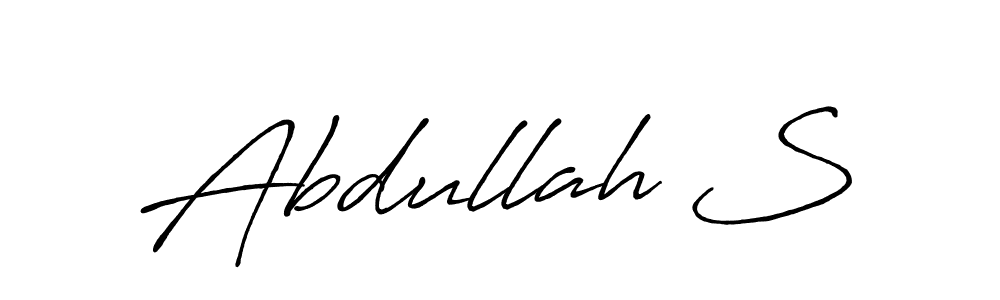 Also we have Abdullah S name is the best signature style. Create professional handwritten signature collection using Antro_Vectra_Bolder autograph style. Abdullah S signature style 7 images and pictures png