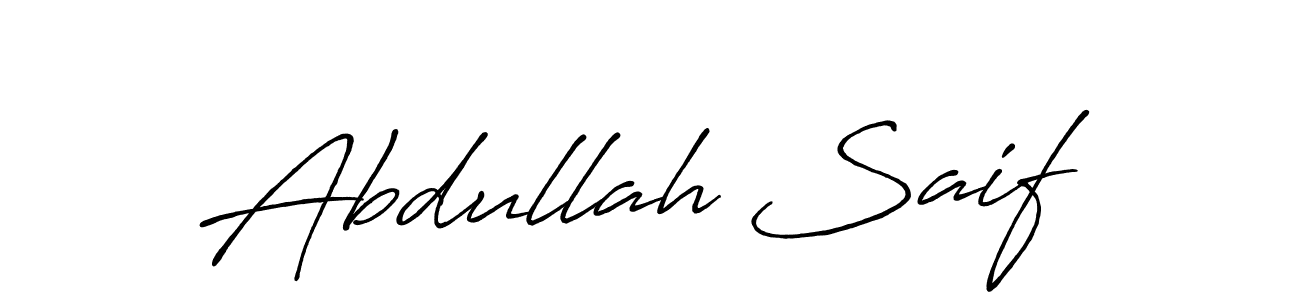 Abdullah Saif stylish signature style. Best Handwritten Sign (Antro_Vectra_Bolder) for my name. Handwritten Signature Collection Ideas for my name Abdullah Saif. Abdullah Saif signature style 7 images and pictures png