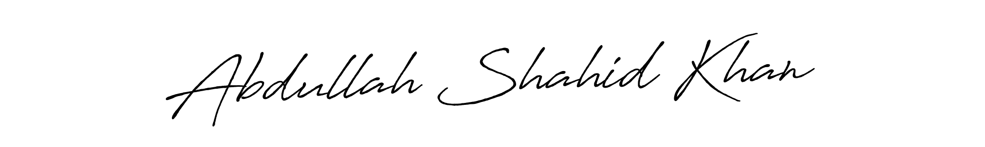 Use a signature maker to create a handwritten signature online. With this signature software, you can design (Antro_Vectra_Bolder) your own signature for name Abdullah Shahid Khan. Abdullah Shahid Khan signature style 7 images and pictures png