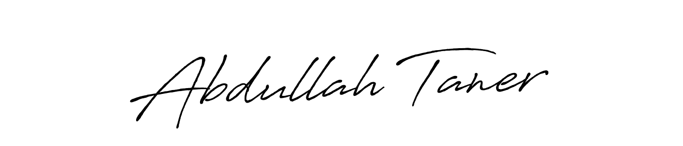 Create a beautiful signature design for name Abdullah Taner. With this signature (Antro_Vectra_Bolder) fonts, you can make a handwritten signature for free. Abdullah Taner signature style 7 images and pictures png