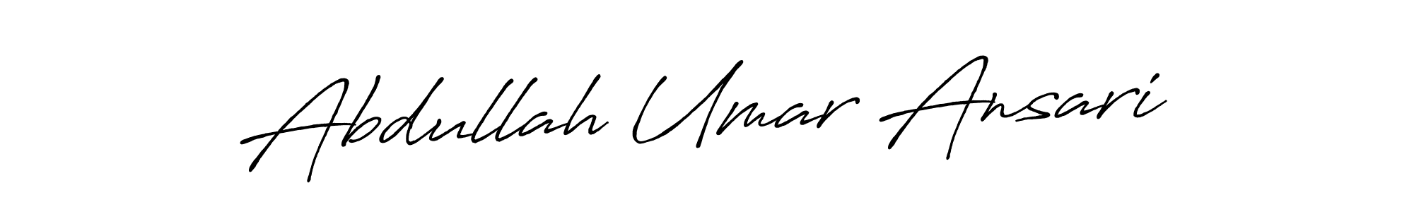 Design your own signature with our free online signature maker. With this signature software, you can create a handwritten (Antro_Vectra_Bolder) signature for name Abdullah Umar Ansari. Abdullah Umar Ansari signature style 7 images and pictures png