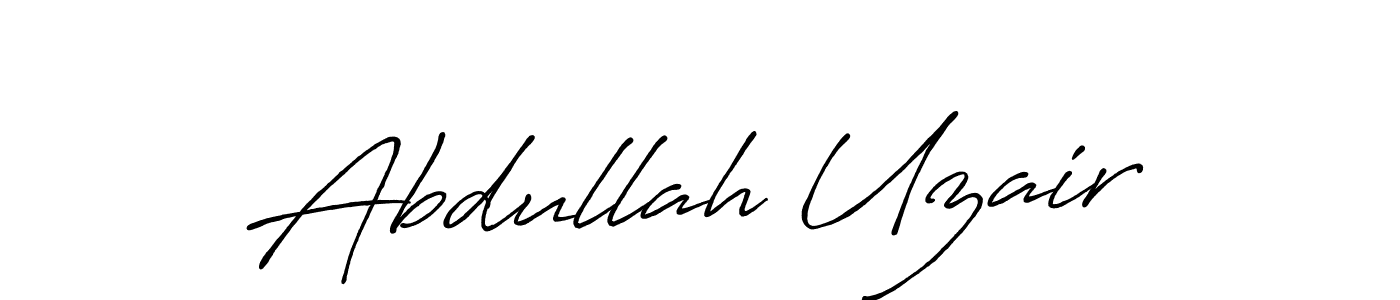 Create a beautiful signature design for name Abdullah Uzair. With this signature (Antro_Vectra_Bolder) fonts, you can make a handwritten signature for free. Abdullah Uzair signature style 7 images and pictures png