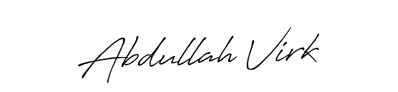 Use a signature maker to create a handwritten signature online. With this signature software, you can design (Antro_Vectra_Bolder) your own signature for name Abdullah Virk. Abdullah Virk signature style 7 images and pictures png