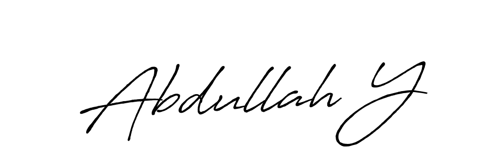 Design your own signature with our free online signature maker. With this signature software, you can create a handwritten (Antro_Vectra_Bolder) signature for name Abdullah Y. Abdullah Y signature style 7 images and pictures png
