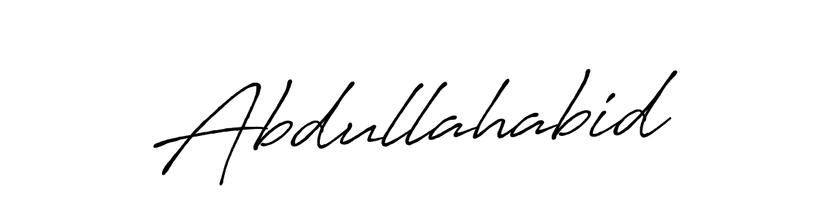 Use a signature maker to create a handwritten signature online. With this signature software, you can design (Antro_Vectra_Bolder) your own signature for name Abdullahabid. Abdullahabid signature style 7 images and pictures png