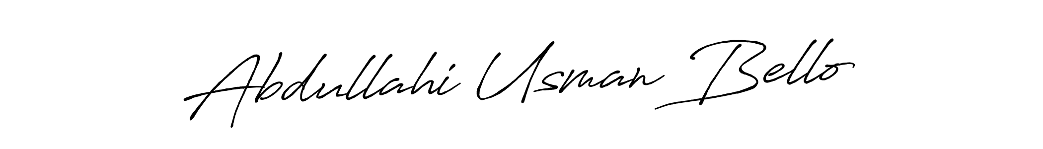 Abdullahi Usman Bello stylish signature style. Best Handwritten Sign (Antro_Vectra_Bolder) for my name. Handwritten Signature Collection Ideas for my name Abdullahi Usman Bello. Abdullahi Usman Bello signature style 7 images and pictures png