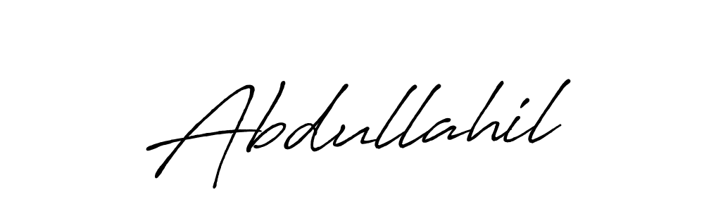 Create a beautiful signature design for name Abdullahil. With this signature (Antro_Vectra_Bolder) fonts, you can make a handwritten signature for free. Abdullahil signature style 7 images and pictures png