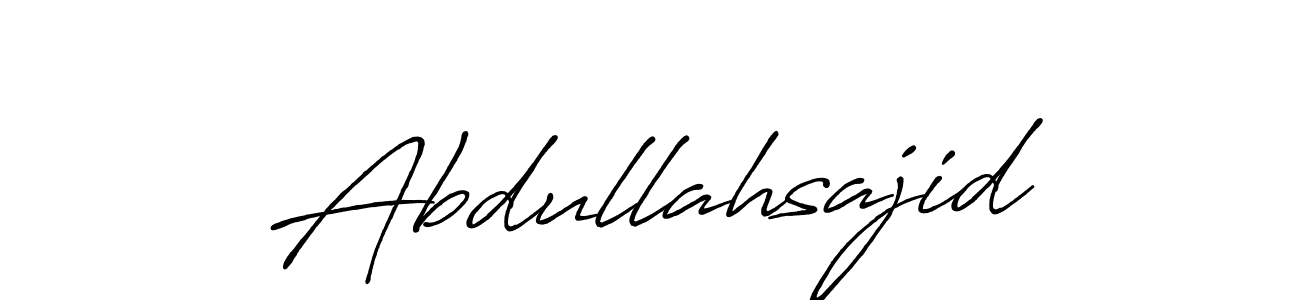 Design your own signature with our free online signature maker. With this signature software, you can create a handwritten (Antro_Vectra_Bolder) signature for name Abdullahsajid. Abdullahsajid signature style 7 images and pictures png