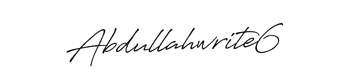 Create a beautiful signature design for name Abdullahwrite6. With this signature (Antro_Vectra_Bolder) fonts, you can make a handwritten signature for free. Abdullahwrite6 signature style 7 images and pictures png