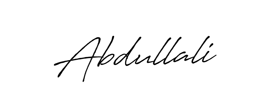 Use a signature maker to create a handwritten signature online. With this signature software, you can design (Antro_Vectra_Bolder) your own signature for name Abdullali. Abdullali signature style 7 images and pictures png
