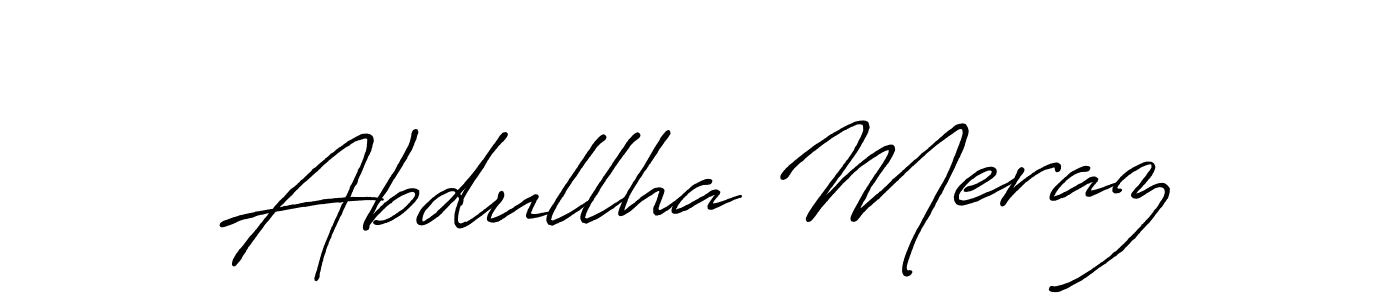 Use a signature maker to create a handwritten signature online. With this signature software, you can design (Antro_Vectra_Bolder) your own signature for name Abdullha Meraz. Abdullha Meraz signature style 7 images and pictures png