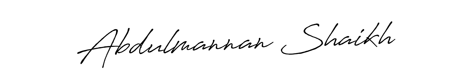 Make a beautiful signature design for name Abdulmannan Shaikh. Use this online signature maker to create a handwritten signature for free. Abdulmannan Shaikh signature style 7 images and pictures png