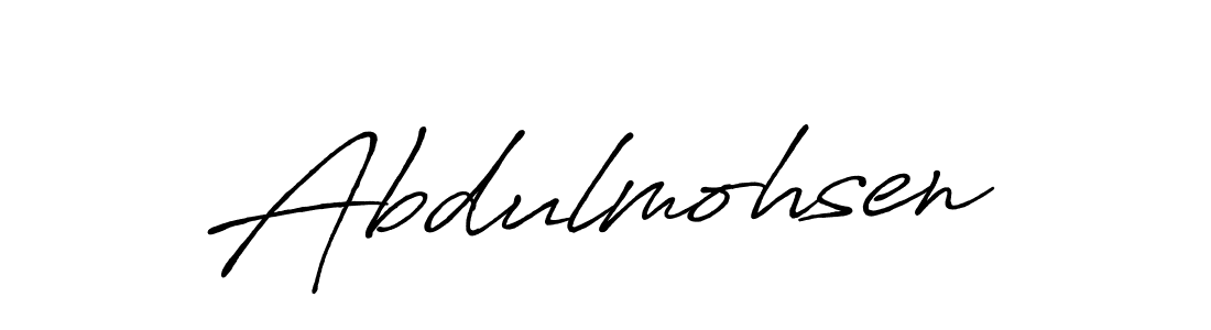 How to make Abdulmohsen name signature. Use Antro_Vectra_Bolder style for creating short signs online. This is the latest handwritten sign. Abdulmohsen signature style 7 images and pictures png