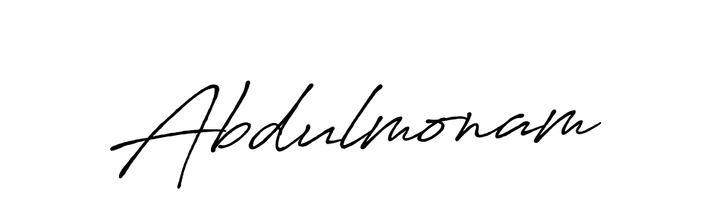 How to make Abdulmonam signature? Antro_Vectra_Bolder is a professional autograph style. Create handwritten signature for Abdulmonam name. Abdulmonam signature style 7 images and pictures png