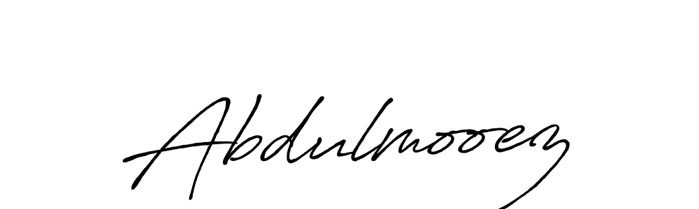 How to make Abdulmooez name signature. Use Antro_Vectra_Bolder style for creating short signs online. This is the latest handwritten sign. Abdulmooez signature style 7 images and pictures png