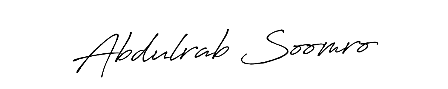 Also You can easily find your signature by using the search form. We will create Abdulrab Soomro name handwritten signature images for you free of cost using Antro_Vectra_Bolder sign style. Abdulrab Soomro signature style 7 images and pictures png