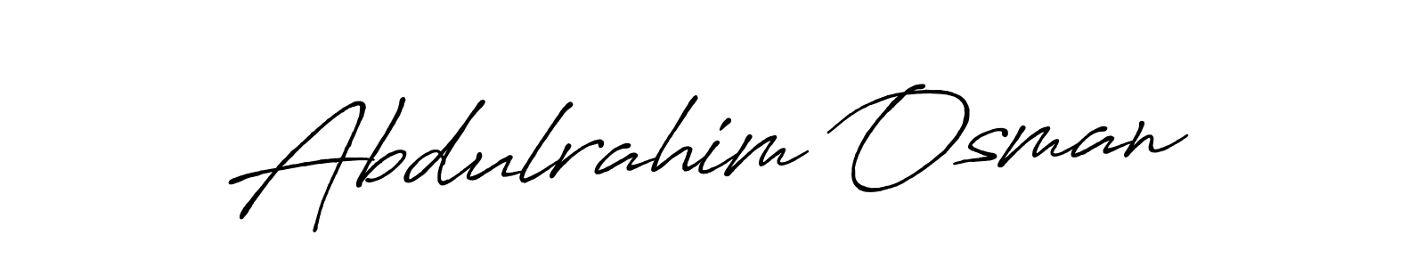 The best way (Antro_Vectra_Bolder) to make a short signature is to pick only two or three words in your name. The name Abdulrahim Osman include a total of six letters. For converting this name. Abdulrahim Osman signature style 7 images and pictures png