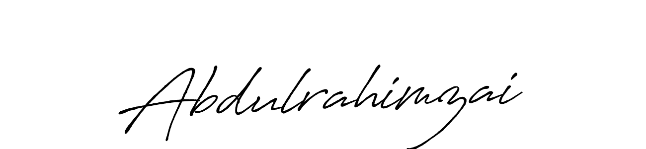 Create a beautiful signature design for name Abdulrahimzai. With this signature (Antro_Vectra_Bolder) fonts, you can make a handwritten signature for free. Abdulrahimzai signature style 7 images and pictures png