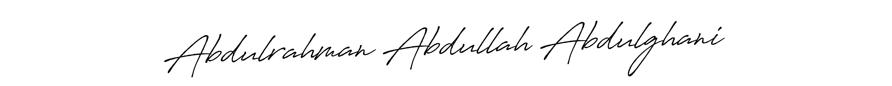 Create a beautiful signature design for name Abdulrahman Abdullah Abdulghani. With this signature (Antro_Vectra_Bolder) fonts, you can make a handwritten signature for free. Abdulrahman Abdullah Abdulghani signature style 7 images and pictures png