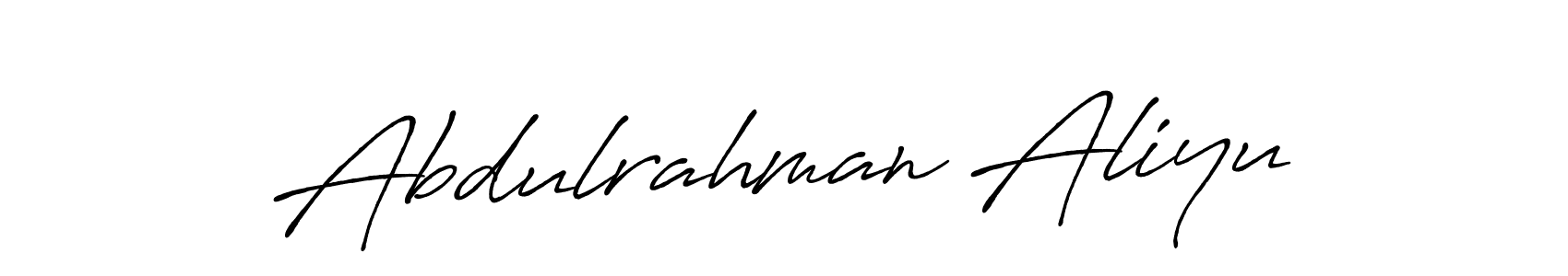 Design your own signature with our free online signature maker. With this signature software, you can create a handwritten (Antro_Vectra_Bolder) signature for name Abdulrahman Aliyu. Abdulrahman Aliyu signature style 7 images and pictures png