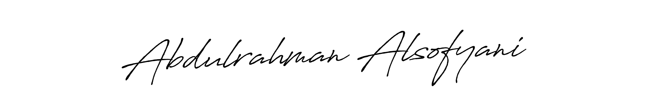 Design your own signature with our free online signature maker. With this signature software, you can create a handwritten (Antro_Vectra_Bolder) signature for name Abdulrahman Alsofyani. Abdulrahman Alsofyani signature style 7 images and pictures png