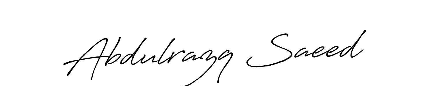 Abdulrazq Saeed stylish signature style. Best Handwritten Sign (Antro_Vectra_Bolder) for my name. Handwritten Signature Collection Ideas for my name Abdulrazq Saeed. Abdulrazq Saeed signature style 7 images and pictures png