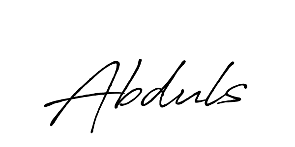 Make a beautiful signature design for name Abduls. With this signature (Antro_Vectra_Bolder) style, you can create a handwritten signature for free. Abduls signature style 7 images and pictures png