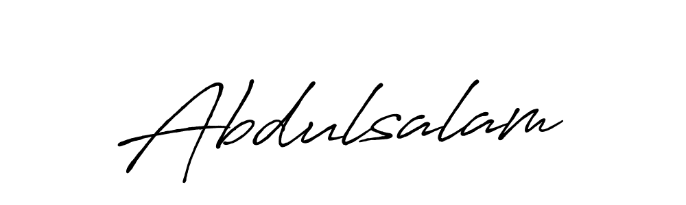 Create a beautiful signature design for name Abdulsalam. With this signature (Antro_Vectra_Bolder) fonts, you can make a handwritten signature for free. Abdulsalam signature style 7 images and pictures png