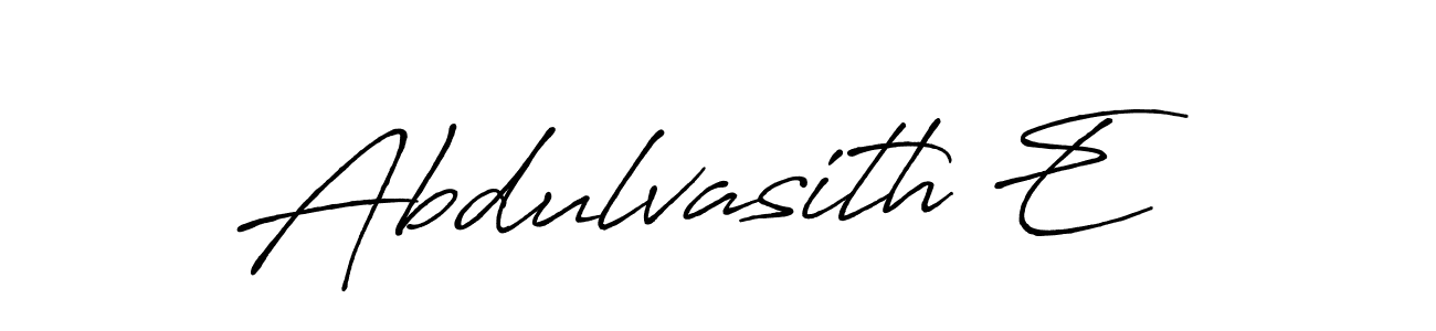 This is the best signature style for the Abdulvasith E name. Also you like these signature font (Antro_Vectra_Bolder). Mix name signature. Abdulvasith E signature style 7 images and pictures png