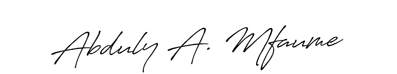 Also we have Abduly A. Mfaume name is the best signature style. Create professional handwritten signature collection using Antro_Vectra_Bolder autograph style. Abduly A. Mfaume signature style 7 images and pictures png