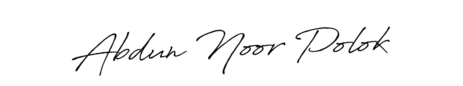The best way (Antro_Vectra_Bolder) to make a short signature is to pick only two or three words in your name. The name Abdun Noor Polok include a total of six letters. For converting this name. Abdun Noor Polok signature style 7 images and pictures png