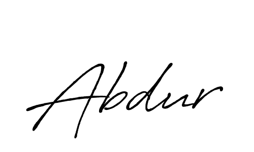 How to make Abdur name signature. Use Antro_Vectra_Bolder style for creating short signs online. This is the latest handwritten sign. Abdur signature style 7 images and pictures png