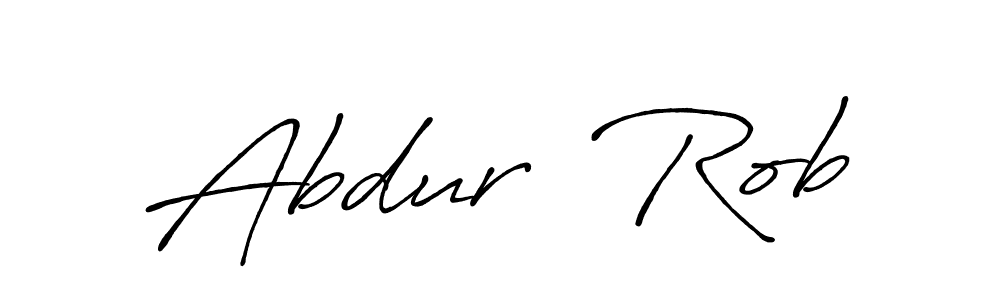 How to make Abdur  Rob name signature. Use Antro_Vectra_Bolder style for creating short signs online. This is the latest handwritten sign. Abdur  Rob signature style 7 images and pictures png