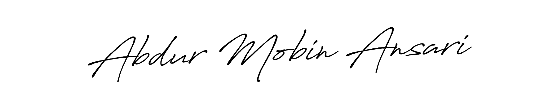 The best way (Antro_Vectra_Bolder) to make a short signature is to pick only two or three words in your name. The name Abdur Mobin Ansari include a total of six letters. For converting this name. Abdur Mobin Ansari signature style 7 images and pictures png