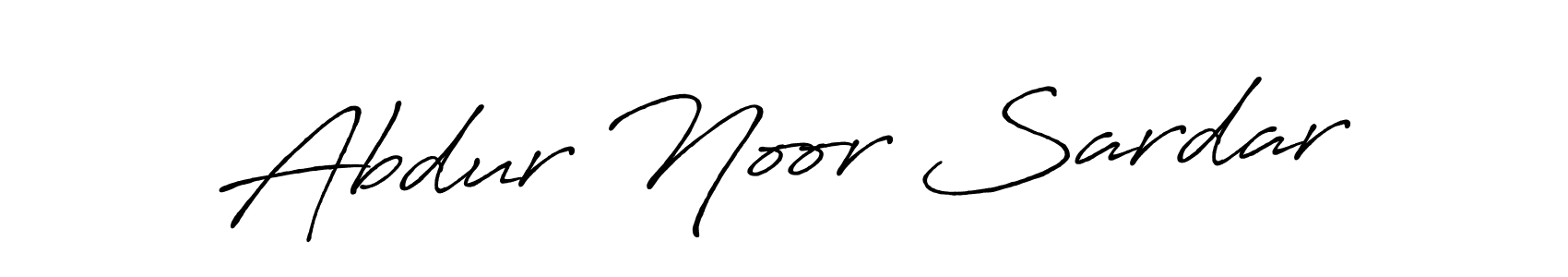 Create a beautiful signature design for name Abdur Noor Sardar. With this signature (Antro_Vectra_Bolder) fonts, you can make a handwritten signature for free. Abdur Noor Sardar signature style 7 images and pictures png