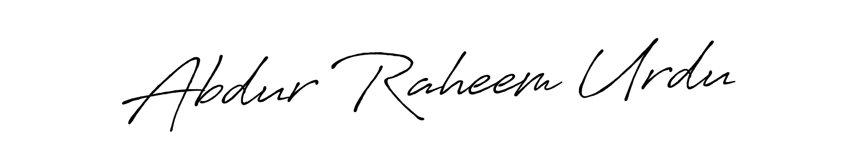 Antro_Vectra_Bolder is a professional signature style that is perfect for those who want to add a touch of class to their signature. It is also a great choice for those who want to make their signature more unique. Get Abdur Raheem Urdu name to fancy signature for free. Abdur Raheem Urdu signature style 7 images and pictures png